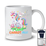 Personalized I Don't Carrot All; Joyful Easter Bunny Riding Unicorn; Custom Name Egg Hunt T-Shirt