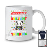 Personalized I Don't Speak Much Brilliant; Joyful Autism Awareness Custom Name Autistic Panda T-Shirt