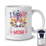 Personalized I Love Being A Mom; Lovely 4th of July Custom Name Family Gnome; Sunflower T-Shirt