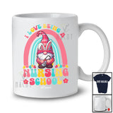 Personalized I Love Being A Nursing School; Lovely Easter Custom Name Gnome Plaid; Family T-Shirt