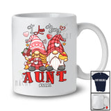 Personalized I Love Being Aunt; Fantastic Valentine Plaid Couple Gnomes; Custom Name Family T-Shirt