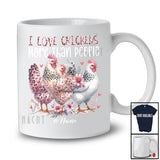 Personalized I Love Chickens More Than People; Floral Mother's Day Leopard Custom Name Farmer T-Shirt