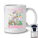 Personalized I Love My 5th Grade Bunnies; Lovely Easter Bunny Custom Name Teacher Teaching T-Shirt