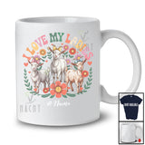 Personalized I Love My Ladies; Adorable Flowers Goats Farm Animal; Custom Name Women Farmer T-Shirt