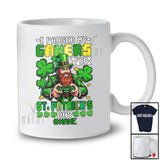 Personalized I Paused My Game For St. Patrick's Day; Joyful Custom Name Leprechaun Gamer T-Shirt