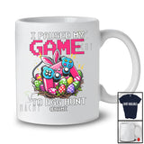 Personalized I Paused My Game To Egg Hunt; Colorful Easter Bunny Gaming; Custom Name Gamer T-Shirt