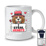 Personalized I Steal Hearts; Lovely Valentine Custom Name Beagle Owner; Family Group T-Shirt