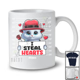 Personalized I Steal Hearts; Lovely Valentine Custom Name Cat Owner; Family Group T-Shirt