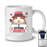 Personalized I Steal Hearts; Lovely Valentine Custom Name Guinea Pig Owner; Family Group T-Shirt