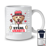 Personalized I Steal Hearts; Lovely Valentine Custom Name Labrador Owner; Family Group T-Shirt