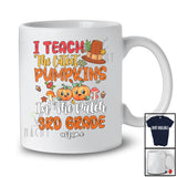 Personalized I Teach The Cutest Pumpkins 3rd Grade; Amusing Thanksgiving Custom Name Teacher T-Shirt