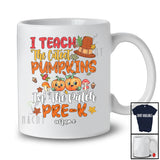 Personalized I Teach The Cutest Pumpkins Pre-K; Amusing Thanksgiving Custom Name Teacher T-Shirt