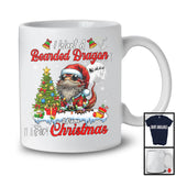 Personalized I Want A Bearded Dragon For Christmas; Adorable Custom Name Santa Wild Animal T-Shirt