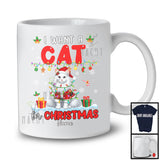 Personalized I Want A Cat For Christmas; Lovely Santa Cat Lover Custom Name; Family Group T-Shirt