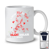 Personalized I Wear Red To Fight Heart Disease; Lovely Red Butterfly Ribbon; Custom Name Family T-Shirt