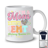 Personalized I'm A Mom And An EMT; Amazing Mother's Day Leopard Heart; Custom Name Nurse T-Shirt