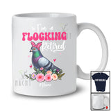 Personalized I'm Flocking Retired; Adorable Custom Name Pigeon Bird Flock Retirement; Flowers T-Shirt