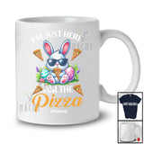 Personalized I'm Just Here For The Pizza; Lovely Easter Custom Name Bunny Pizza; Family T-Shirt
