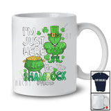 Personalized I'm Just Here For The Shamrock; Fantastic St. Patrick's Day Custom Name Family T-Shirt