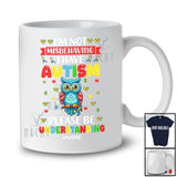 Personalized I'm Not Misbehaving I Have Autism Understanding; Lovely Custom Name Puzzle Owl T-Shirt