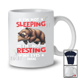 Personalized I'm Not Sleeping I'm Just Resting My Eyes; Humorous Father's Day Sleeping Bear T-Shirt