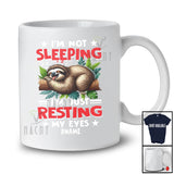 Personalized I'm Not Sleeping I'm Just Resting My Eyes; Humorous Father's Day Sleeping Sloth T-Shirt