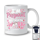 Personalized I'm Pregnant I Did All The Work; Happy Valentine Pregnancy; Custom Name Couple T-Shirt