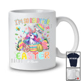 Personalized I'm So Ready For Easter; Lovely Custom Name Unicorn In Easter Egg Hunt; Family T-Shirt