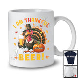 Personalized I'm Thankful For Beer; Joyful Thanksgiving Custom Name Turkey; Drinking Beer T-Shirt