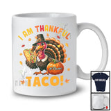 Personalized I'm Thankful For Taco; Joyful Thanksgiving Custom Name Turkey; Eating Taco T-Shirt
