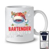 Personalized I'm The Bartender Reindeer; Proud Christmas Santa Reindeer; Custom Name Jobs T-Shirt