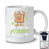 Personalized I'm With The Avocado; Humorous Toast Bread Fruit Vegan; Custom Name Couple T-Shirt