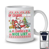 Personalized I'm on Santa's Nice List, Merry Christmas Sweater Custom Name British Longhair Santa T-Shirt