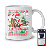 Personalized I'm on Santa's Nice List, Merry Christmas Sweater Custom Name Ragdoll Santa T-Shirt