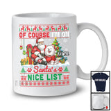 Personalized I'm on Santa's Nice List, Merry Christmas Sweater Custom Name Samoyed Santa T-Shirt