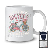 Personalized If I Can't Take My Bicycle I'm Not Going; Lovely Leopard Flowers; Custom Name Cycling T-Shirt