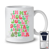Personalized In My Holly Jolly Dental Assistant Era; Amazing Christmas Groovy Santa; Custom Name Jobs T-Shirt
