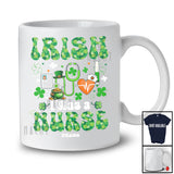 Personalized Irish I Was A Nurse; Joyful St. Patrick's Day Shamrocks; Custom Name Job T-Shirt