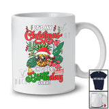 Personalized My Christmas In July Birthday; Joyful Summer Custom Name Pineapple Hawaiian Tropical T-Shirt