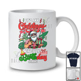 Personalized My Christmas In July Birthday; Joyful Summer Custom Name Santa Hawaiian Tropical T-Shirt