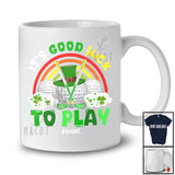 Personalized It's Good Luck to Play; Amazing St. Patrick's Day Rainbow Custom Name Golf Player T-Shirt