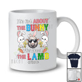 Personalized It's Not About The Bunny About Lamb; Lovely Easter Custom Name Bunny Family T-Shirt