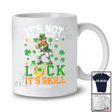 Personalized It's Not Luck It's Skill; Joyful St. Patrick's Day Custom Name Baseball Player Leprechaun T-Shirt
