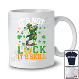 Personalized It's Not Luck It's Skill; Joyful St. Patrick's Day Custom Name Golf Player Leprechaun T-Shirt