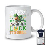 Personalized It's Not Luck It's Skill; Joyful St. Patrick's Day Custom Name Hockey Player Leprechaun T-Shirt