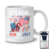 Personalized It's Real 4th of July; Amusing Custom Name Boxing Tools Player US Flag; Patriotic T-Shirt
