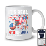 Personalized It's Real 4th of July; Amusing Custom Name Disc Golf Tools Player US Flag; Patriotic T-Shirt