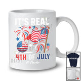 Personalized It's Real 4th of July; Amusing Custom Name Footgolf Tools Player US Flag; Patriotic T-Shirt