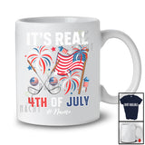 Personalized It's Real 4th of July; Amusing Custom Name Golf Tools Player US Flag; Patriotic T-Shirt