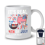 Personalized It's Real 4th of July; Amusing Custom Name Petanque Tools Player US Flag; Patriotic T-Shirt